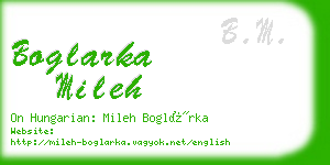 boglarka mileh business card